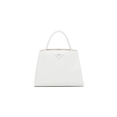 PRADA LEATHER WHITE HANDBAGS 1BA328 (31*23*14.5cm) PRADA LEATHER WHITE HANDBAGS 1BA328 (31*23*14.5cm)